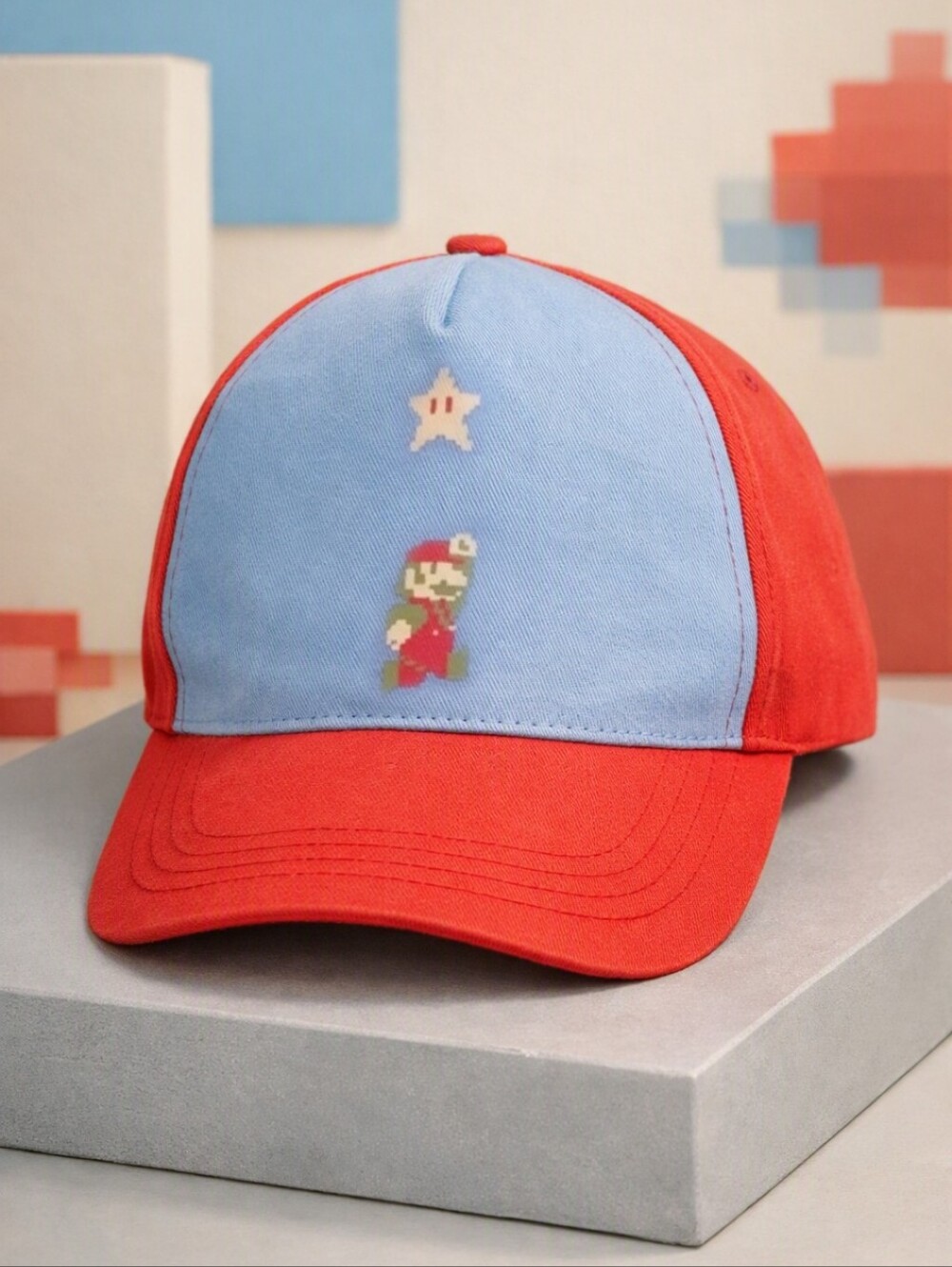 Nintendo Super Mario Bros 8-Bit Mario Starman CultureFly Snapback Hat
